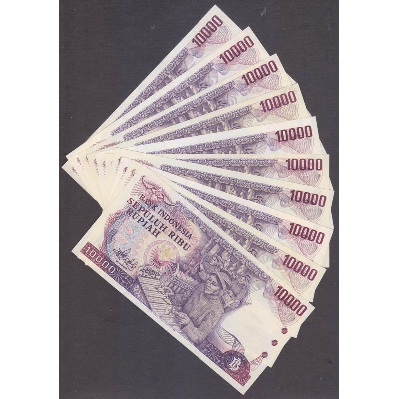 uang kuno 10000 Gamelan UNC GRESS