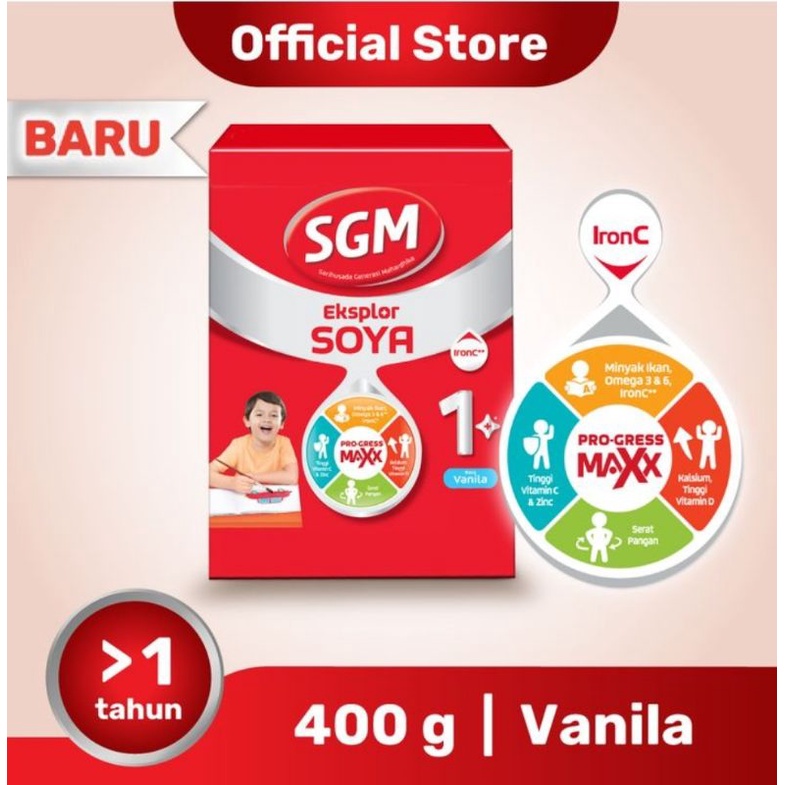SUSU SGM SOYA 1-5 TAHUN VANILA 400Gram