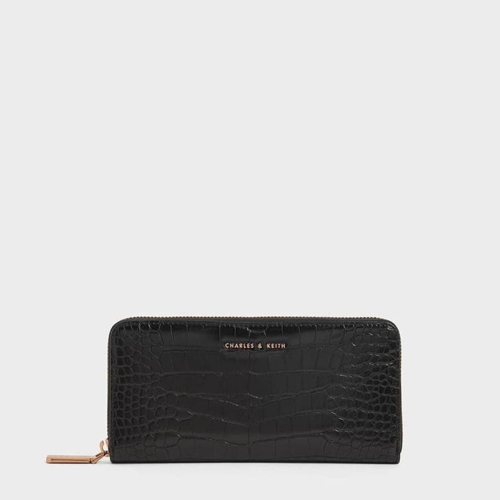 Dompet Charles And Keith Long Croco Wallet Original