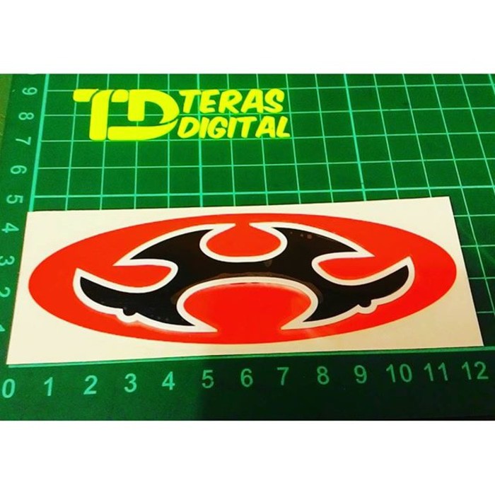 Cutting sticker logo helm kabuto