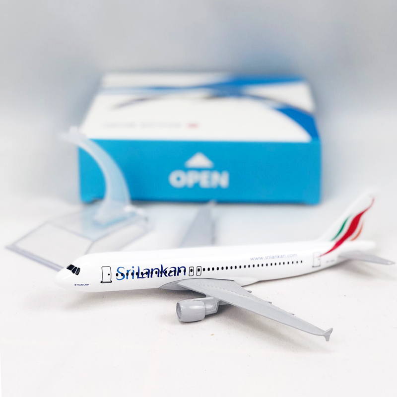 Srilankan Airlines A320 Model Pesawat Terbang Sri Lanka Airbus 320 Die-cast Bahan Alloy Ukuran 16CM