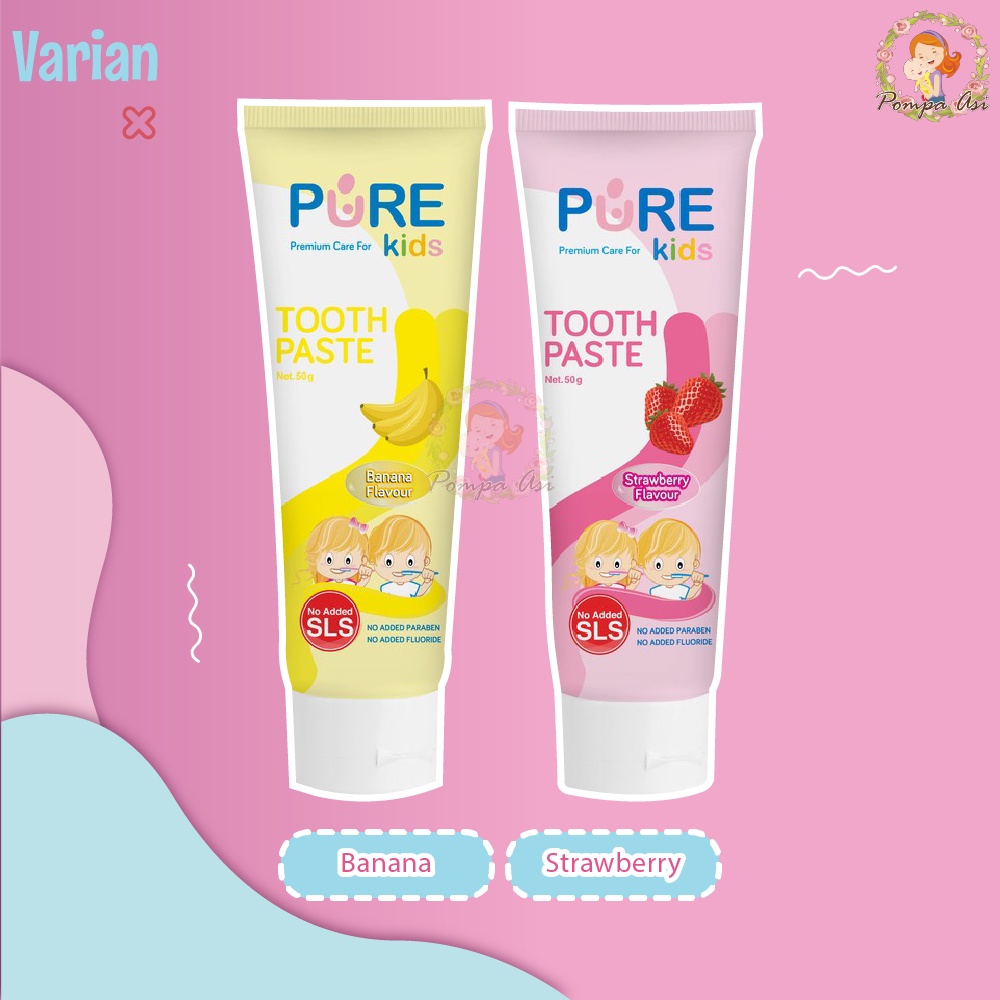 Pure Kids Toothpaste Pasta Gigi Perlengkapan Peralatan Kebersihan Mulut Anak By Mallpompaasi