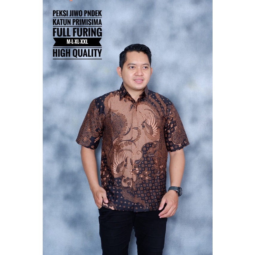 Baju Kemeja Batik Pria Solo Premium Modern Lengan Panjang Pendek PEKSI JIWO Katun FULL FURING ASMARA BATIK Perwira Mahesa Hanung Jayanegara Kencono ungu suket segoro peksi seling batik keris solo asli mahogra arieswara TUMURUN KLASIK