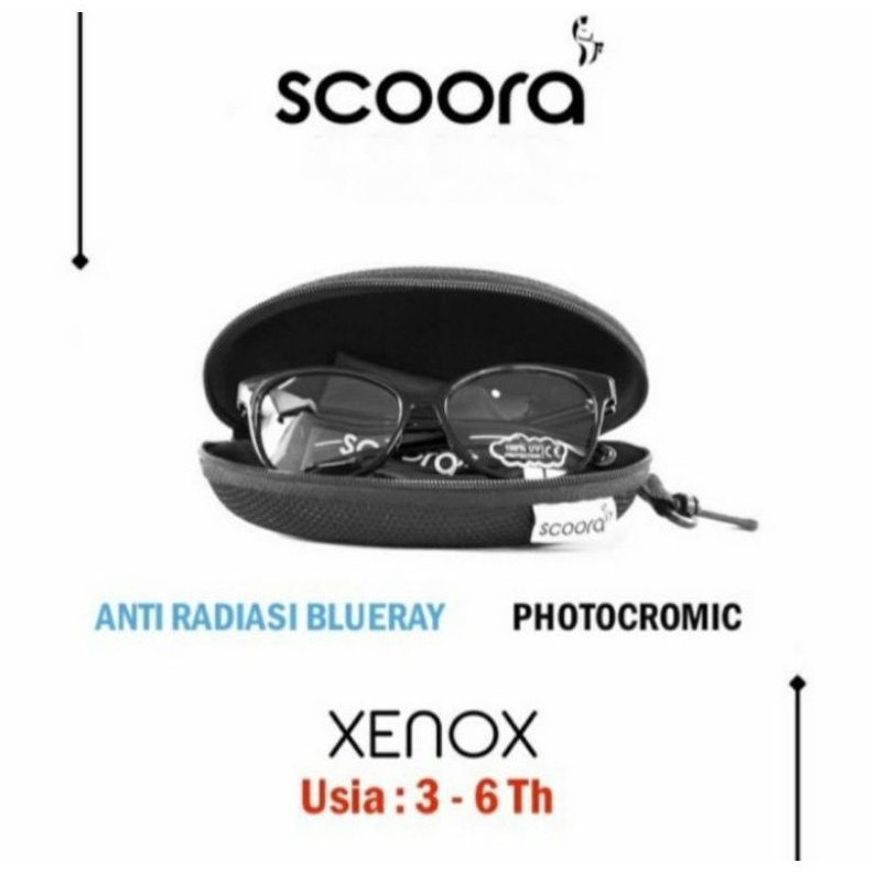 SCOORA Xenox Kacamata Anak Anti Radiasi dan Photocromic Sun Glasses
