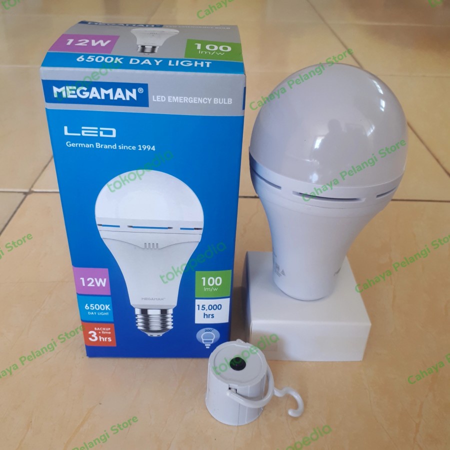 MEGAMAN Lampu LED Emergency 12 Watt 12W - Putih 6500K