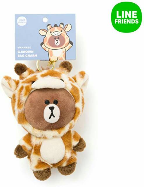 [NEW] Line Friends Girrafe Brown Bagcharm Doll