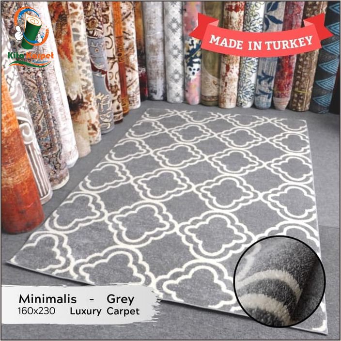 KARPET MOTIF IMPOR TURKI / KARPET BULU / KARPET MINIMALIS K3