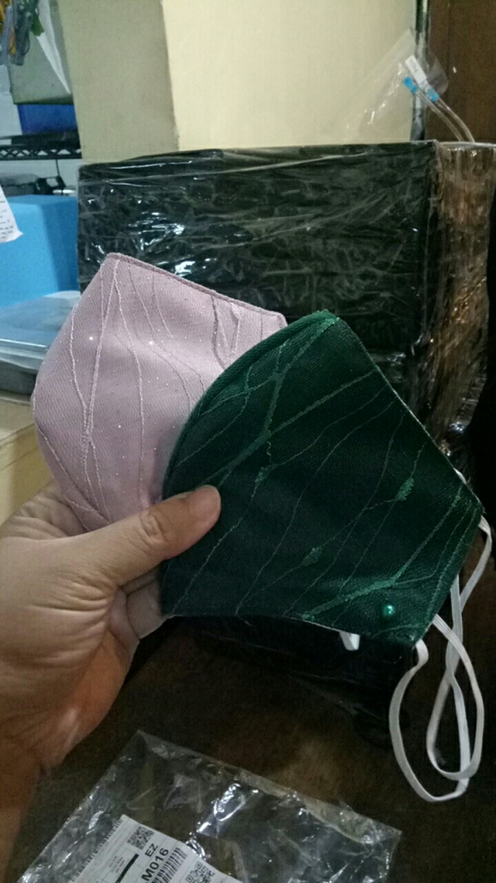 Rooty Tulle Mask • Masker Kain 3ply Pastel• Masker Pearl • Makser Lace • Masker Brokat 3ply Reusable