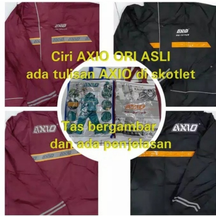 Jas Hujan Dewasa Setelan Jaket Celana AXIO 822 Original