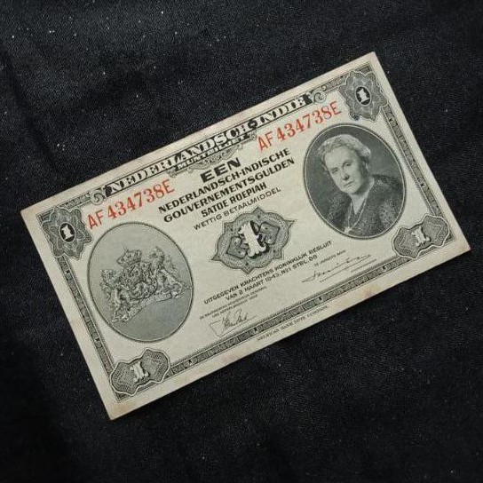 Uang Kuno Nederlandsch Indie 1 Gulden Nica Tahun 1943