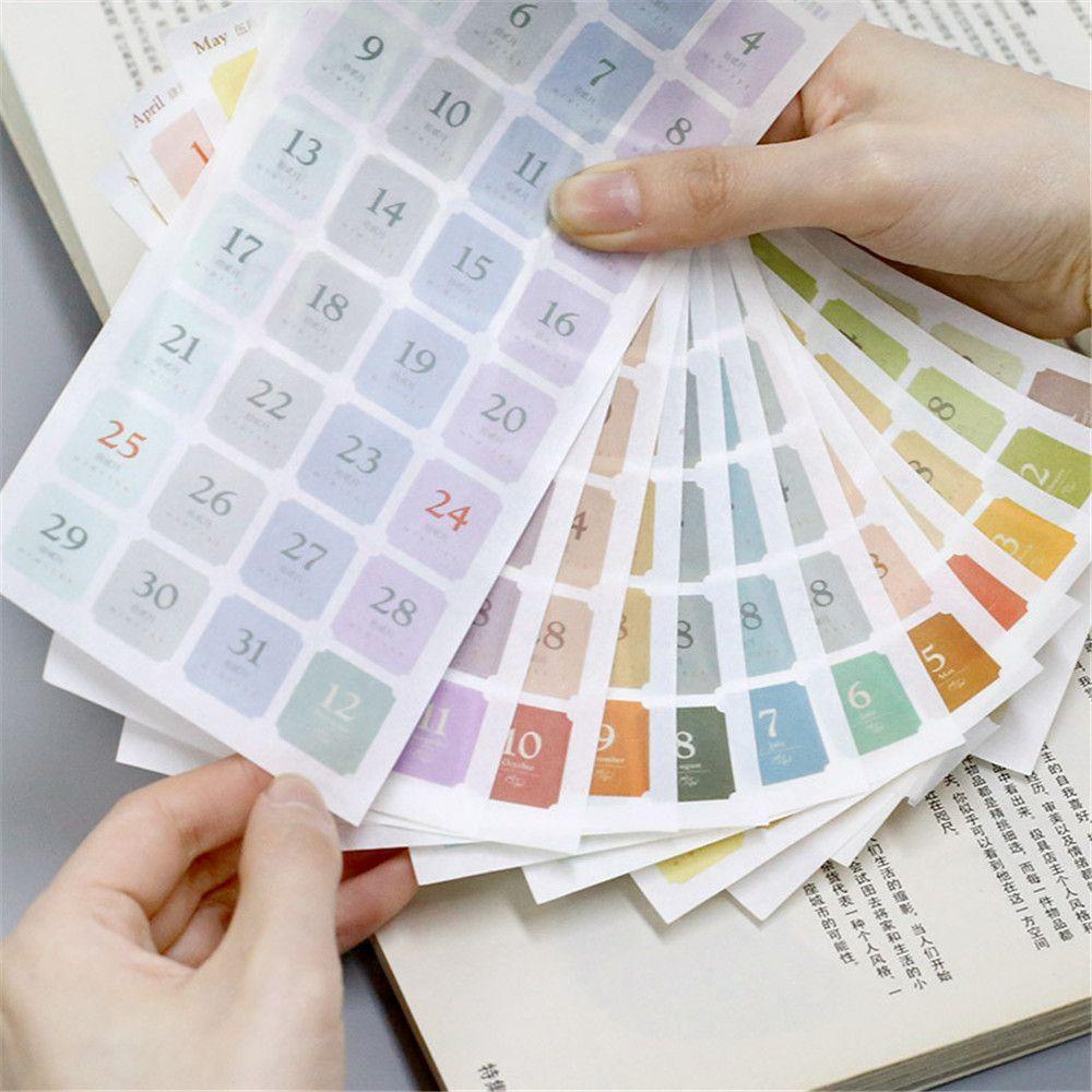 Solighter 365hari Tanggal Stiker Notebook Dekorasi Scrapbooking Jurnal Agenda Planner