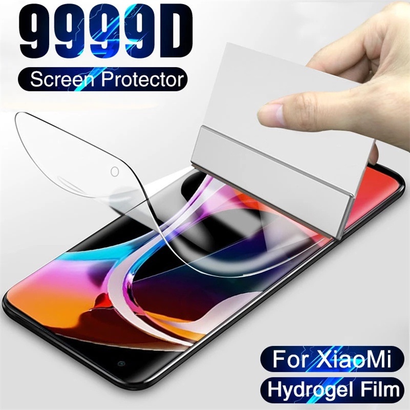 Film Hydrogel Pelindung Layar Full Cover Untuk Redmi Note 11 11s 10 10s 9 9s 8 7 6 5 Pro Redmi 10C 10A 10 9 9A 9C 9T 8 8A 7 7A Xiaomi Mi 11 Lite Mi 11T Pro 12 11T Pro Poco F3 M3 M4 Poco X3 Pro NFC Anti-fingerprint Full Cover Soft TPU Screen Protector Film