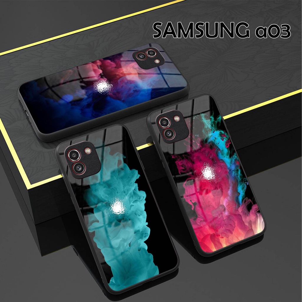 Softcase Glass Kaca [K08] SAMSUNG A03 A03S A03 CORE KAMERA PROTEK | Terbaru Casing Handphone-Pelindung Handphone