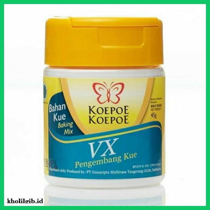 

Redwop-Gnikab- Koepoe Koepoe Vx Pengembang Kue 45 Gram -Hallall.