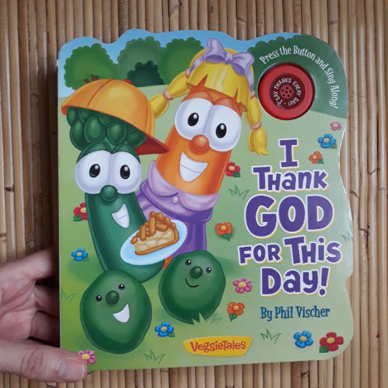 Sound Board Book I Thank God For This Day (new) Veggietales Christian Children Alkitab Kecil Bible V