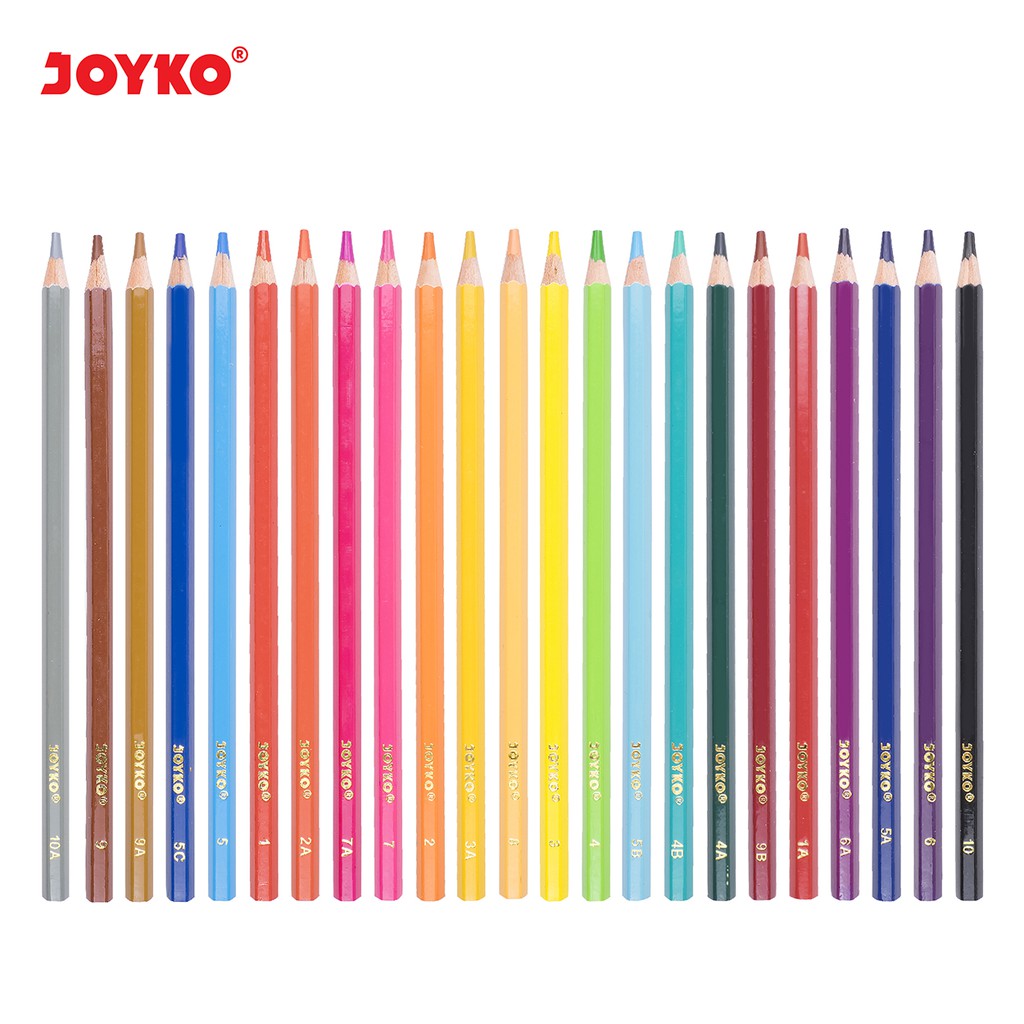 Joyko Pensil Warna Isi Tebal Jumbo Lead Color Pencils Hexagonal Grip-8