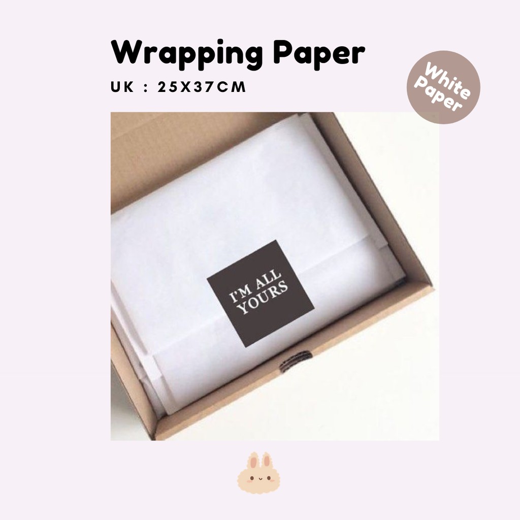 

wrapping paper bisa custom ukuran kertas packing baju olshop kemasan aesthetic - mimimoist