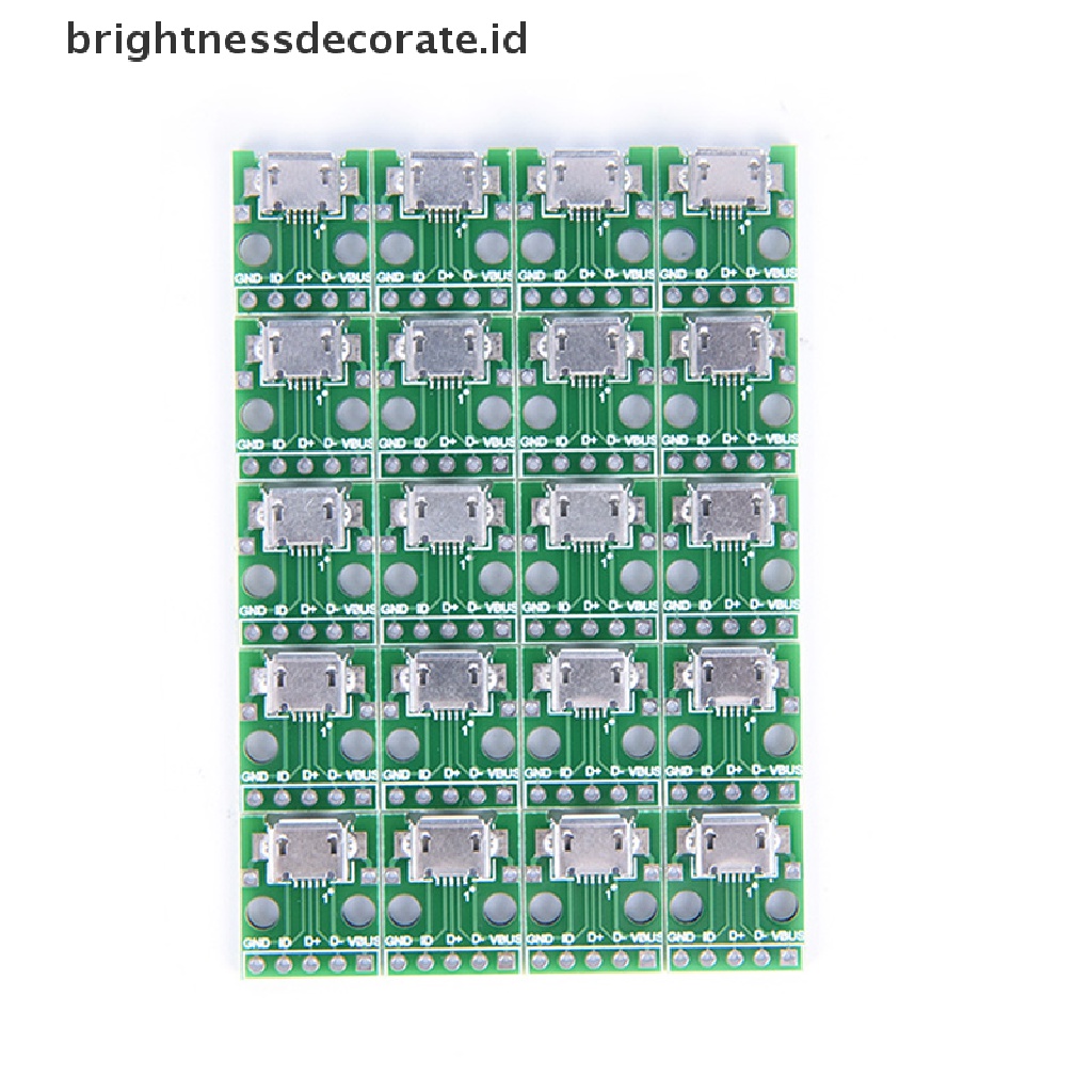 [birth] 20pcs micro usb to DIP 2.54mm adapter connector module board panel female 5-pin [ID]
