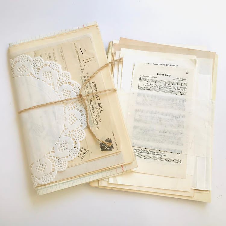 

Journal Kit Kertas Vintage Paper Bundle Aesthetic Scrapbook Starter Kit