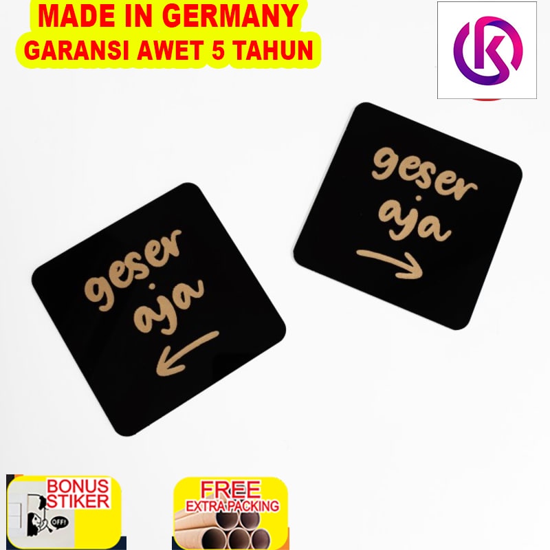 

Murah Sign Akrilik Pintu Tempel - GESER AJA - Signage Cafe / Restaurant