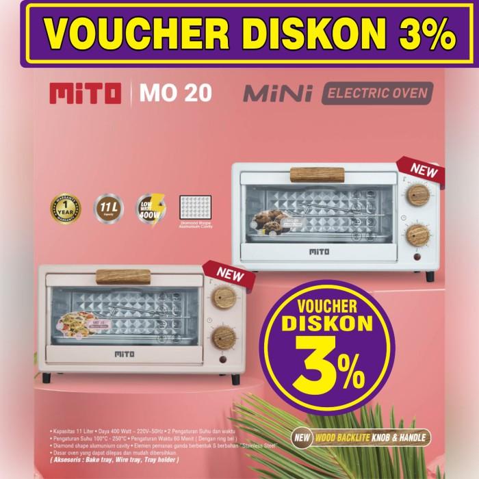 Oven Mito Oven Listrik Mini Mito Mo 20 Kapasitas 11 Liter Garansi Resmi