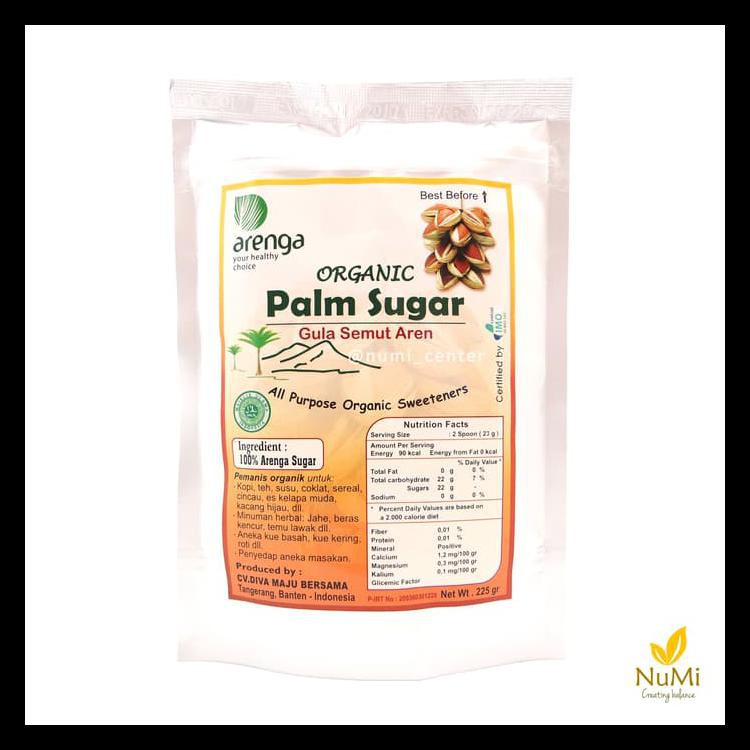 

ARENGA ORGANIC PALM SUGAR 225G - GULA SEMUT AREN ORGANIK KODE 85