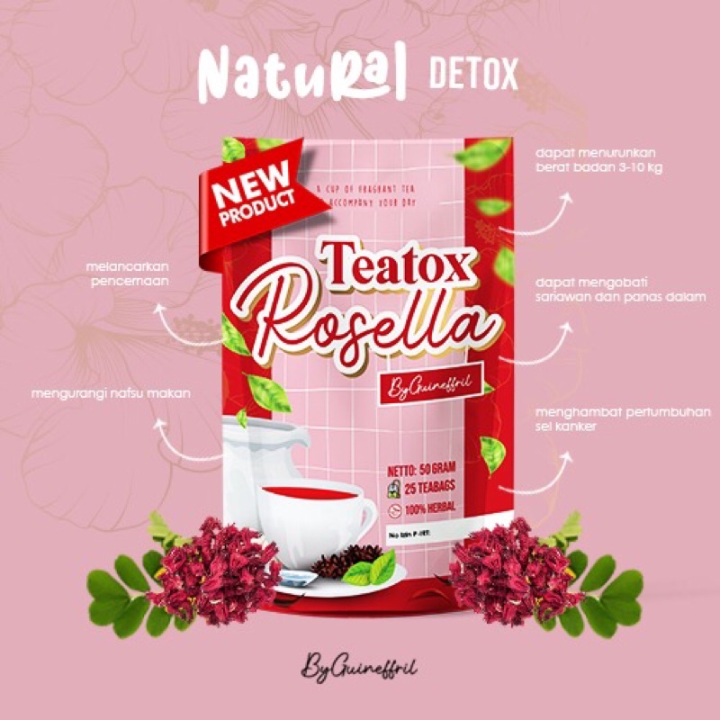 TEATOX ROSELLA By. Guinev Teh diet herbal, teh pelangsing