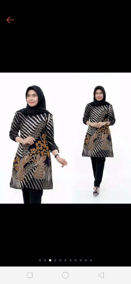 Batik Tunik Shibori Jumputan Terbaru Size S-3l / Hrb026 Yelbor Navbor / Biru Putih / Original..