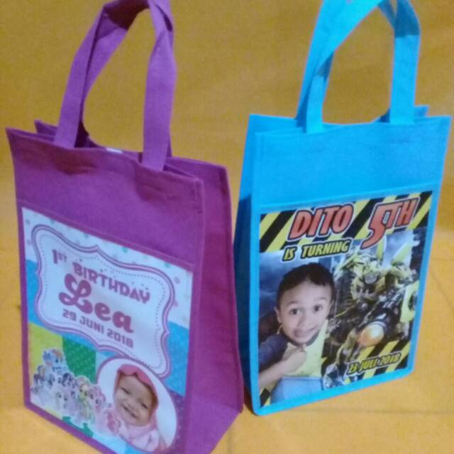 

Tas ulang tahun/ tas spunbond/ tas hantaran ultah anak