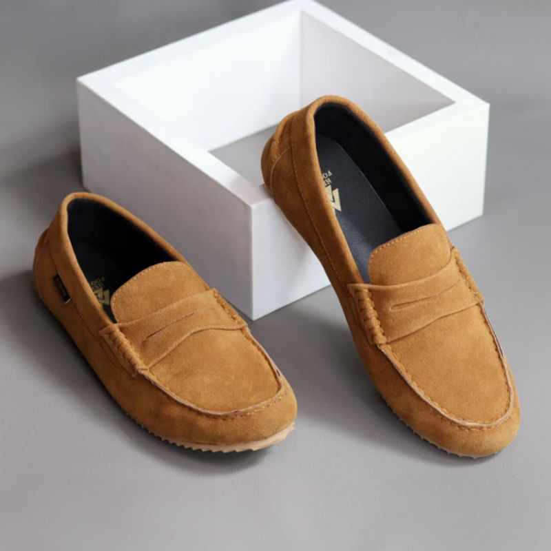 Xshoesbdg.id x Onah Sepatu Slip On Pria Sepatu Casual Formal Antislip Santai Kerja Kondangan