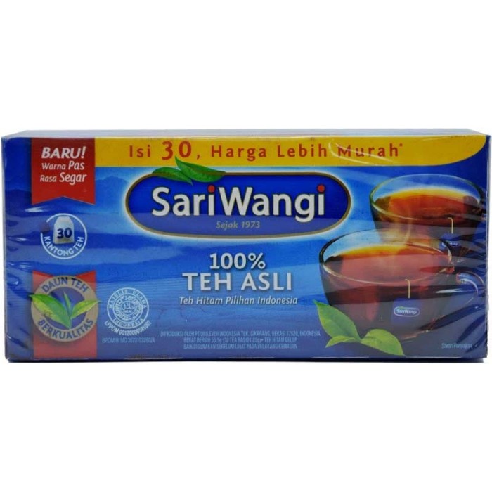 

teh-daun- sariwangi teh celup asli 1 box (30 pcs) -daun-teh.