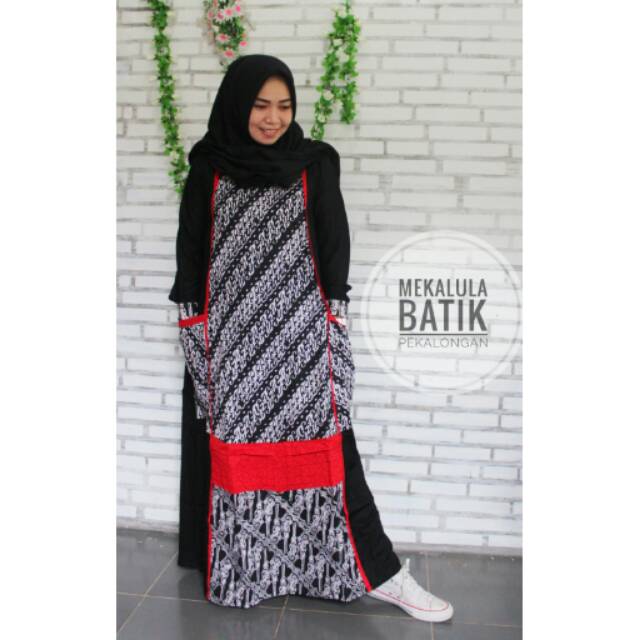 Abaya batik cap katun