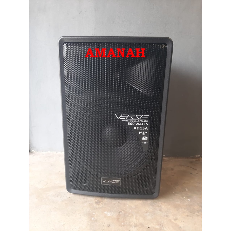 Speaker Aktif 15 inch VERSE AD 15A / Verse AD15A 500 watt USB SD VERSE AD-15A