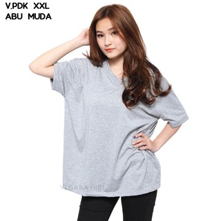 YUGANA Baju Wanita  Kaos  Jumbo  Wanita  T Shirt Basic VNeck 