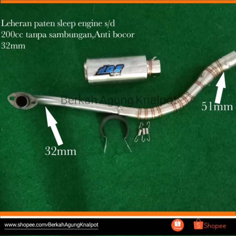 Knalpot Racing DOS sleep engine Jupiter z/Knalpot blade/Knalpot revo/Knalpot supra/Knalpot Shogun