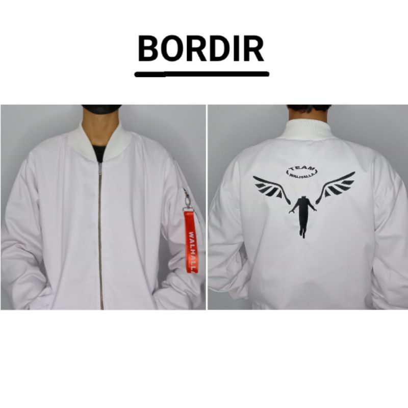 JAKET BOMBER VALHALLA BORDIR TOKYO REVENGERS PURINSU ANIME WALHALLA TEAM REVENGER MURAH ORI TERMURAH MIKEY