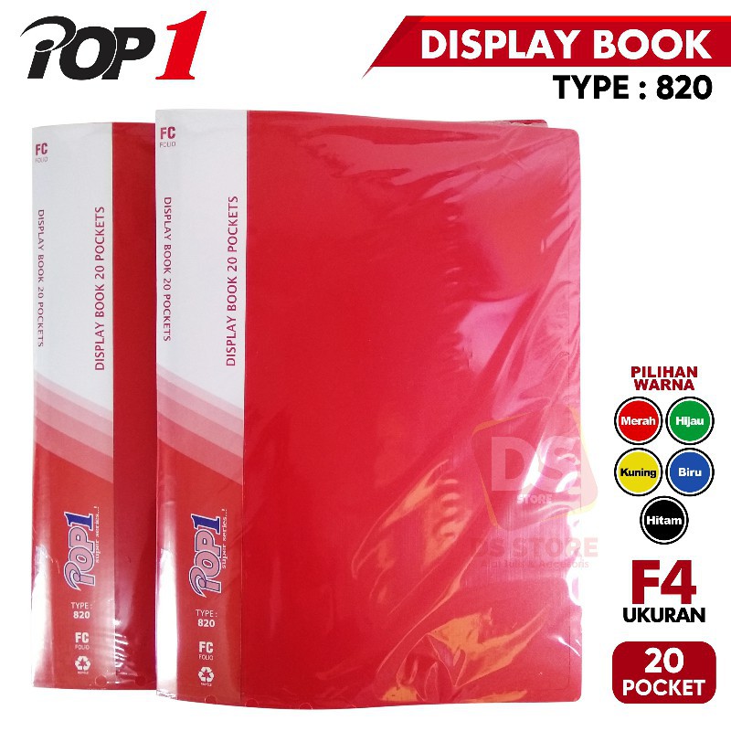 

CLEAR HOLDER / DISPLAY BOOK isi 20 LEBAR FOLIO CH20 POP1