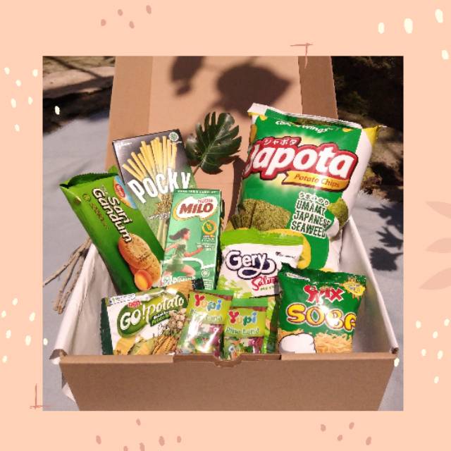 

SNACK BOX GREEN VERSION /snack box murah /gift box