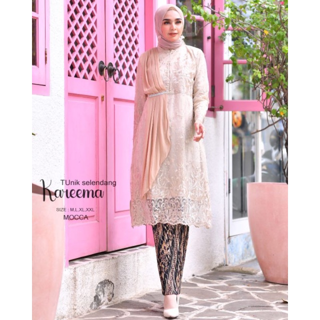 Kebaya Tunik Busui Salendang AV / Kebaya Modern Brukat Busui / Kebaya Kondangan / Pesta