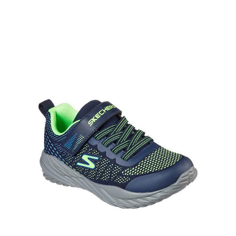Skechers Nitro Sprint Boys Grade School Sneakers Shoes - Navy Green