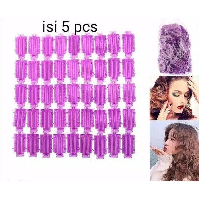 TBI 5pcs Hair Curler Clip Jepit Catok Genteng Gergi Rambut Bervolume Anti Lepek