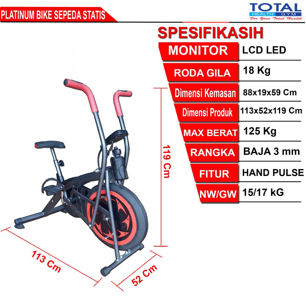 Jual SEPEDA STATIS PLATINUM BIKE | Shopee Indonesia