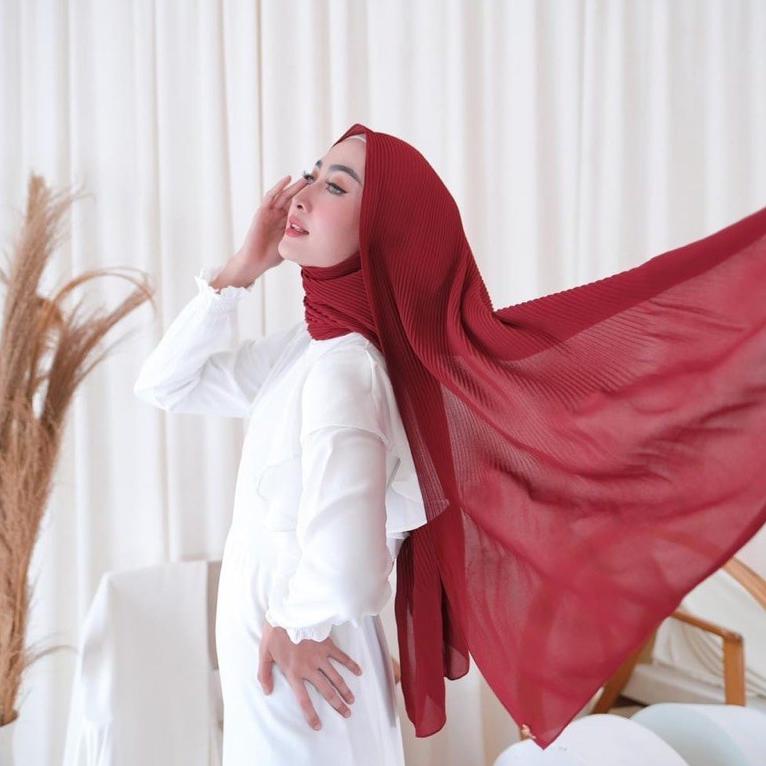 [KODE BARANG FY5790] Jilbab Pashmina Plisket Diamond Italiano Jilbab Instan  // Pasmina Panjang