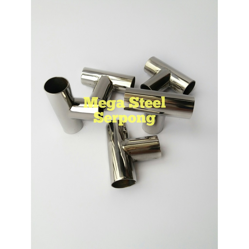 Bracket braket Pipa Cabang 3 T FULL Stainless Steel 3/4 Inch