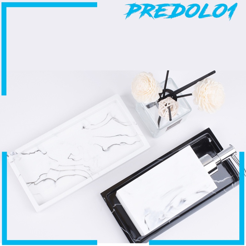 [PREDOLO1] Marble Storage Tray Washroom Vanity Tray Jewelry Dish Bathtub Serving Tray