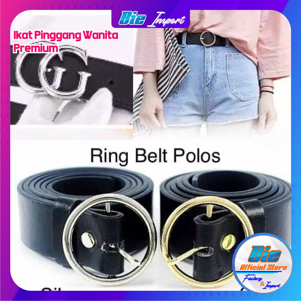 Gesper Ikat Pinggang Wanita Ring Belt Impor Korean Style