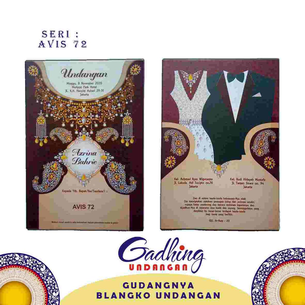 Blangko Undangan Avis 72 Harga Murah isi 100 Lembar