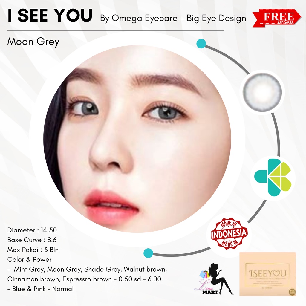 SOFTLENS I SEE YOU MINUS 4.50 SD 6.00 / FREE LEN CASE