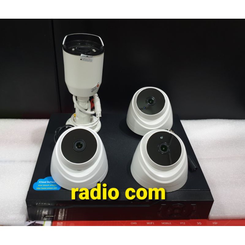 paket cctv 4 canel 4 camera 5mp 1080p turbo hd ir sony exmor lengkap siap pasang