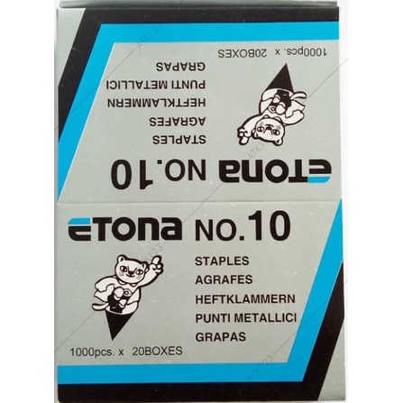 Staples / Steples / Isi Stapler / Hekter / Jepretan / Jetrekan Kecil Etona No. 10